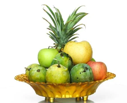 Fruits in the tray Stock Photos