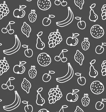 Fruits vector pattern Stock Illustration