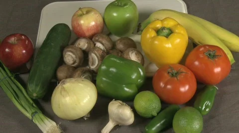 Fruits Vegetables static Video stock 530557