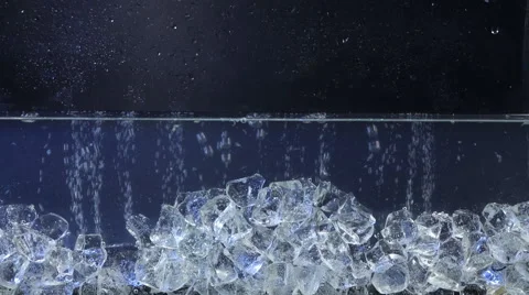 Fruits in the water with ice crystals Stock Footage 61775454