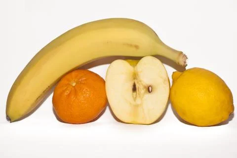 Fruits on white background Foto stock