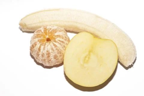 Fruits on white background Stock Photos