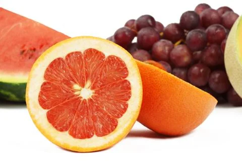 Fruits on a white background Stock Photos