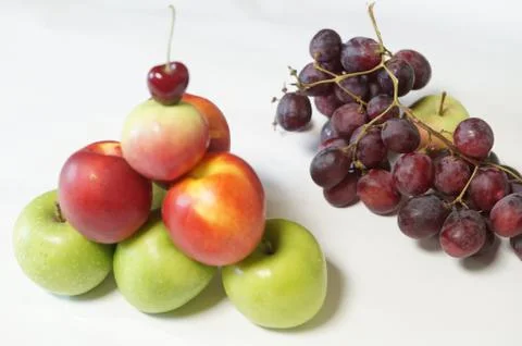 Fruits on a white background Stock Photos