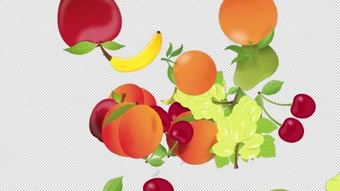 FruitTransitions 4 Pack Stock Footage 225310106