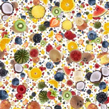 Fruity background (on white) Stock Illustration