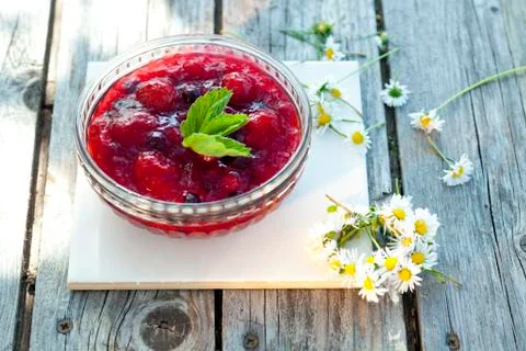 Fruity beery pudding Stock Photos