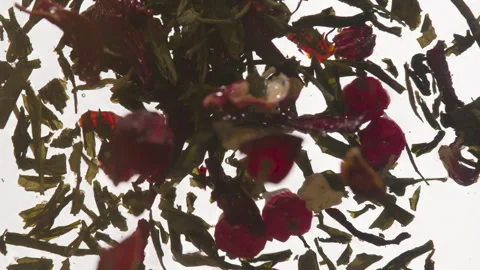 Fruity Berry Flavored Tea 4K Stock Footage 261286970