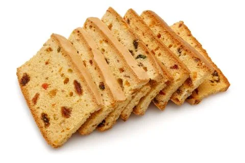 Fruity biscuits isolated on white Stock Photos