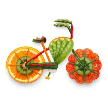Fruity e-bike. Stock Photos