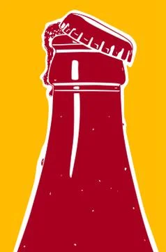 Fruity ice beer Stock Illustration