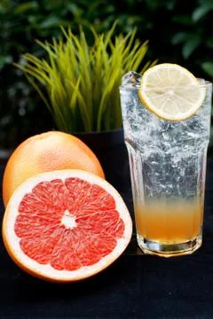 Fruity ice cold drinks, fruit Stock Photos