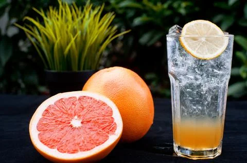Fruity ice cold drinks, fruit Stock Photos