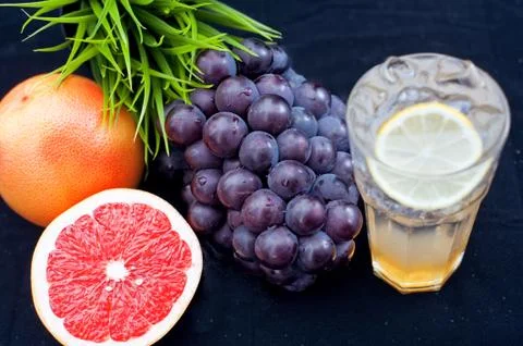 Fruity ice cold drinks, fruit Stock Photos