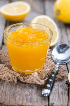 Fruity lemon jam Stock Photos