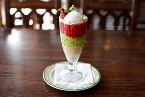 Fruity mousse Stock Photos