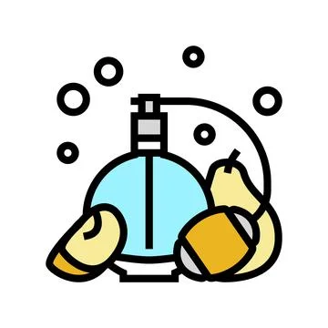 Fruity notes perfume color icon vector illustration Stock Illustration