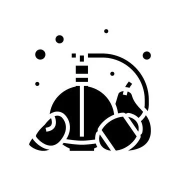 Fruity notes perfume glyph icon vector illustration Stock Illustration