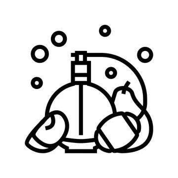 Fruity notes perfume line icon vector illustration Illustrazione stock