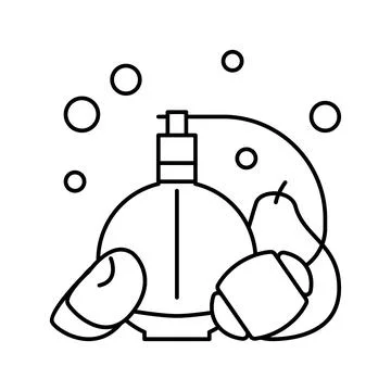Fruity notes perfume line icon vector illustration Stock Illustration