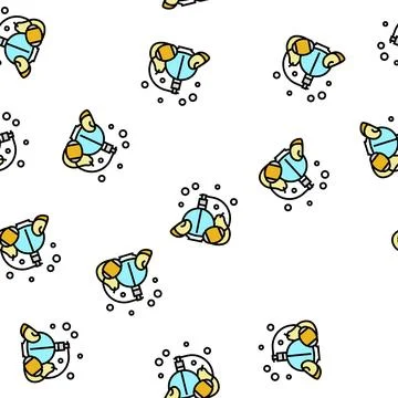 Fruity notes perfume vector seamless pattern Illustrazione stock