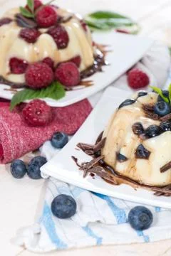 Fruity pudding Stock Photos