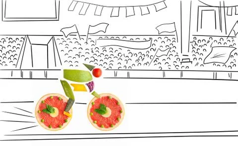 Fruity race. Stock Photos