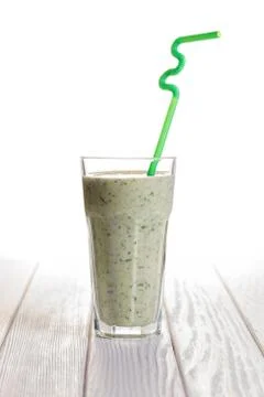 Fruity spinach milkshake Foto stock