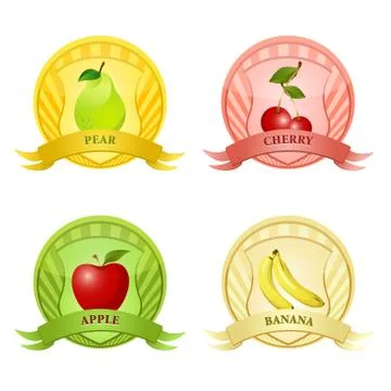 Fruity tags Stock Illustration