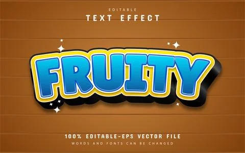 Fruity text effect 스톡 일러스트