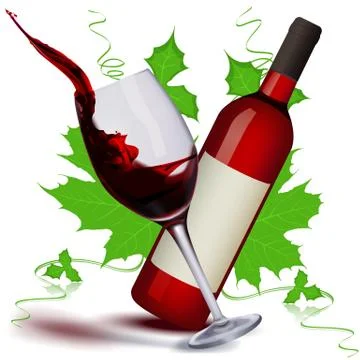 Fruity wine Stock Illustration