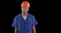 Frustrated and confused blue collar worker sighs and walks off HD Footage