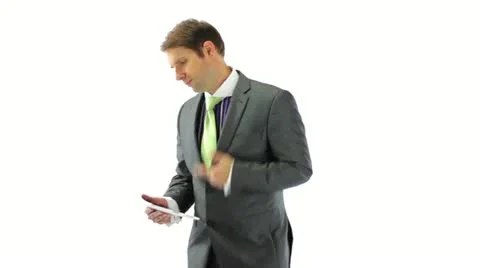 Frustrated Businessman Using a Tablet Stock Footage 11531102