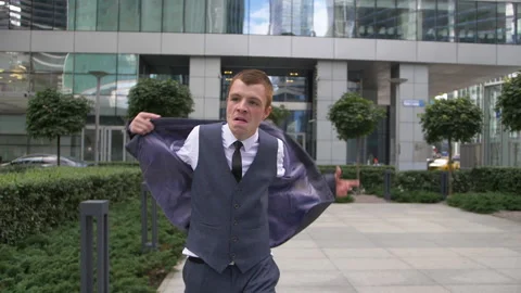 Frustrated Caucasian Manager Overwork Young Man Throws His Suit Jacket Away Quit Stock Footage 143941328