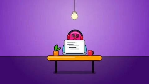 Frustrated Character Typing On Laptop During Power Outage Animation Stock Footage 341071787