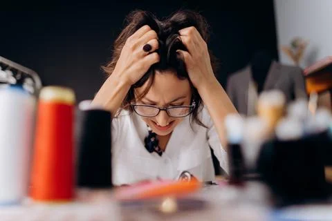 Frustrated designer at work Stock Photos