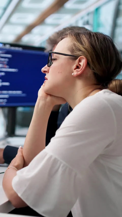 Frustrated Developers Struggling With Coding Mistakes Stock Footage 335877915