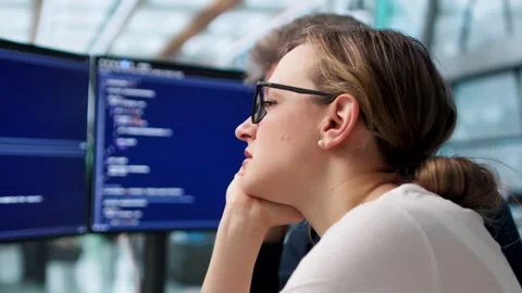 Frustrated Developers Struggling With Coding Mistakes Stock Footage 337226177