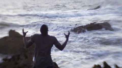 Frustrated guy shouting at the beach area 17 Видео 67527447
