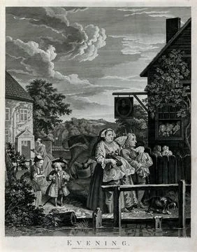 A frustrated looking couple taking a stroll at Sadlers Wells with squabblin.. Stock Illustration