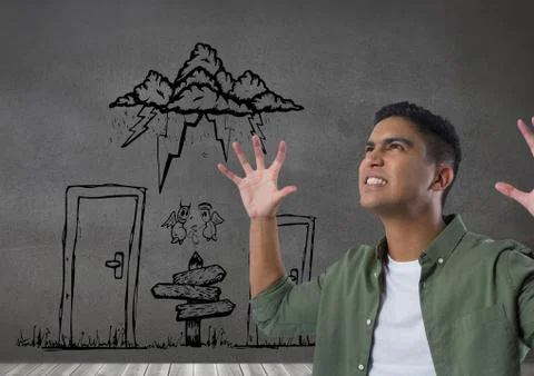 Frustrated man Foto stock