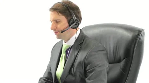 Frustrated Man Receptionist Stock Footage 11828509