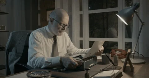 Frustrated professor having a writer's block Stock Footage 151176652
