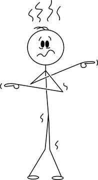 Frustrated stick figure Vector Stock Illustration