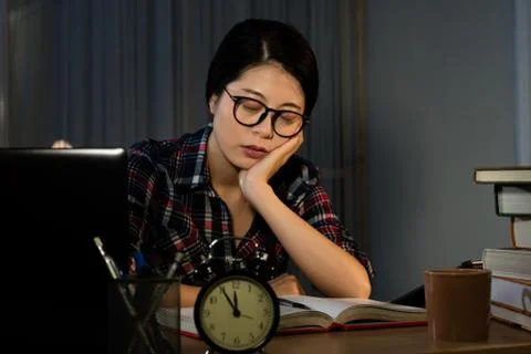 Frustrated student studying poorly Photos