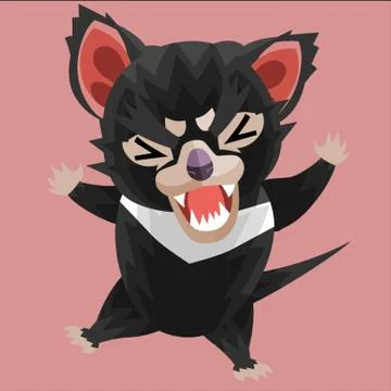 Frustrated Tasmanian Devil Stock Illustration