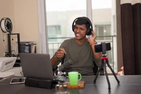 Frustrated Tech Blogger Stock Photos