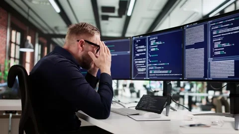 The Frustrated Web Developer Stock Footage 321155040