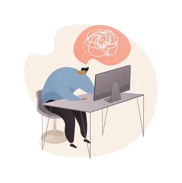 Frustration abstract concept vector illustration. Illustrazione stock