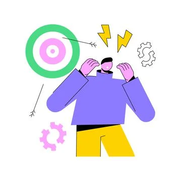 Frustration abstract concept vector illustration. Stock Illustration